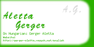 aletta gerger business card